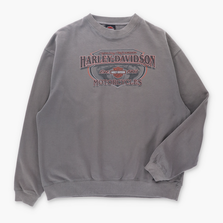 HARLEY DAVIDSON State College Double Sided Taupe Sweatshirt (XL)
