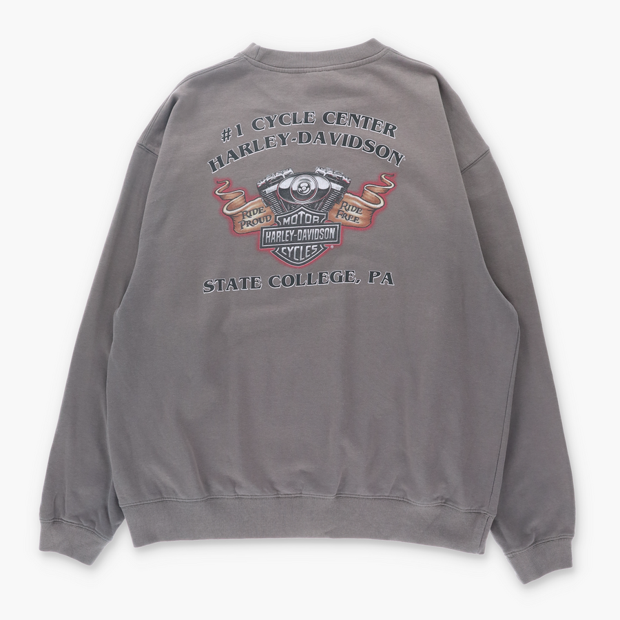 HARLEY DAVIDSON State College Double Sided Taupe Sweatshirt (XL)