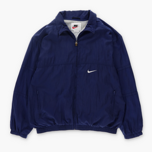 NIKE 90s Navy Blue Lined Boxy Windbreaker Jacket (L-XL)