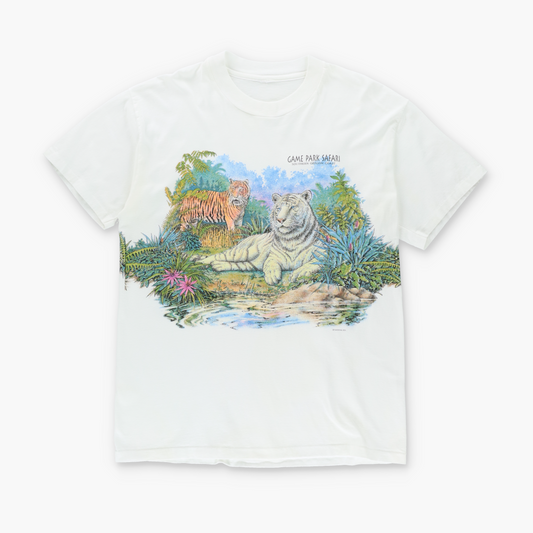 Lions & Tigers 1995 Game Park Safari Double Sided SANSEGAL T-Shirt (M-L)