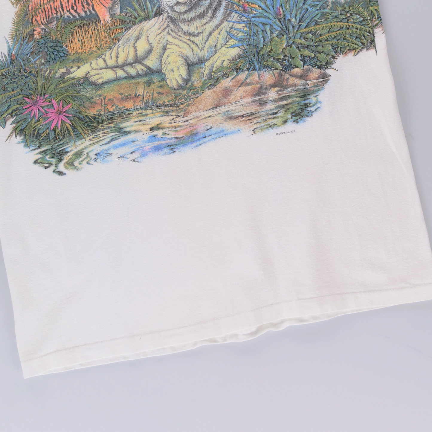 Lions & Tigers 1995 Game Park Safari Double Sided SANSEGAL T-Shirt (M-L)