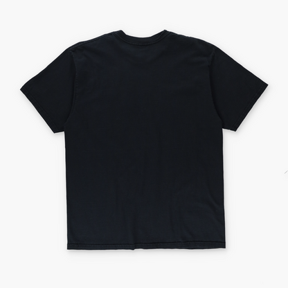 NIKE Embroidered Swoosh Logo Black T-Shirt (L)