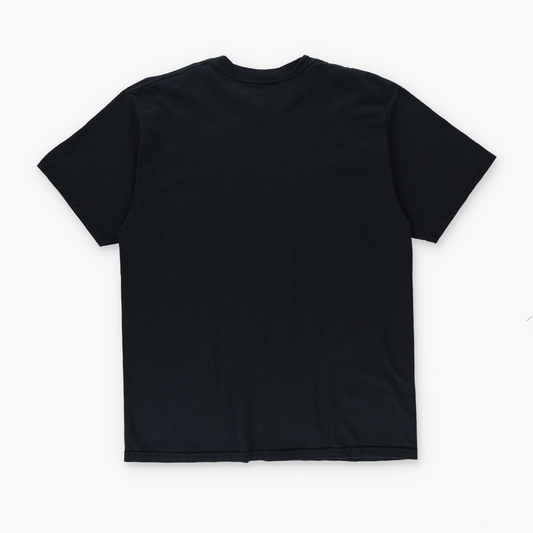 NIKE Embroidered Swoosh Logo Black T-Shirt (L)