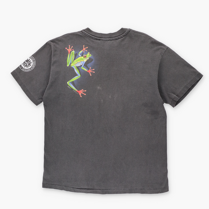 HANES 'USA Made' 1991 Vintage Frog Leaf Graphic Animal T-Shirt (M)