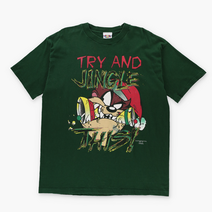 1995 LOONEY TUNES Warner Brothers Taz 'Try & Jingle This' T-Shirt (L)
