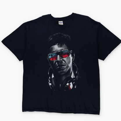 Scarface Al Pacino Tony Montana Sunglasses Graphic Cotton Black T-Shirt (L)