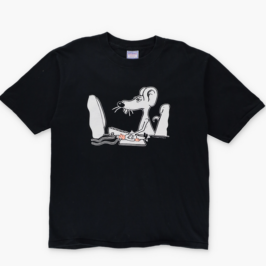Vintage 'USA Made' Rat Mouse Computer Single Stitch Funny T-Shirt (L)