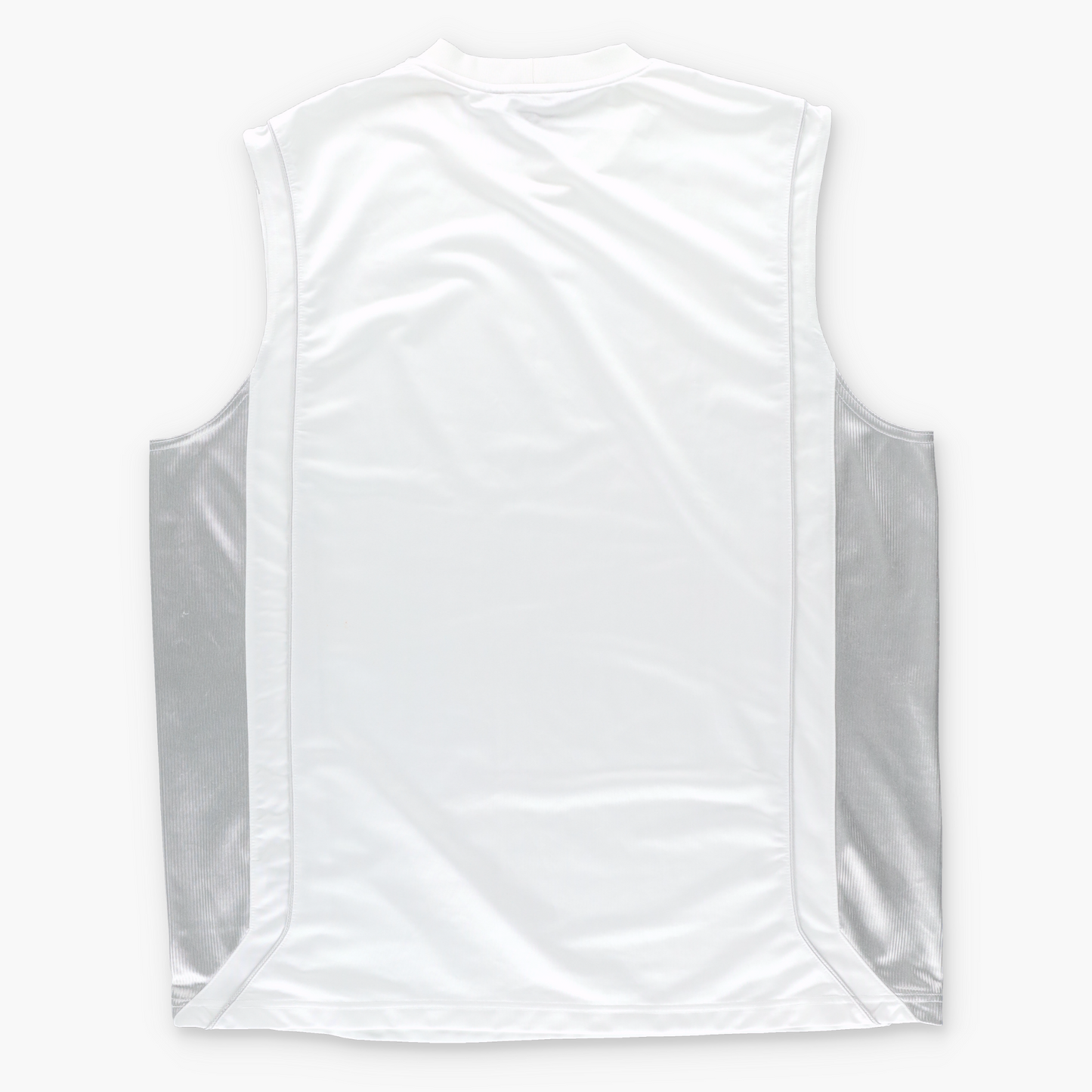 Vintage NIKE White & Silver Embroidered Swoosh Logo Y2K Tank Top Tee (XXL) Vintage Sole Melbourne