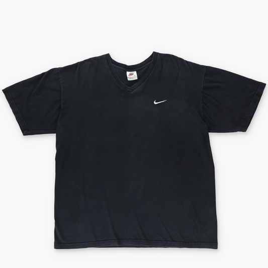 NIKE Embroidered Swoosh Logo V-neck T-Shirt (XL)