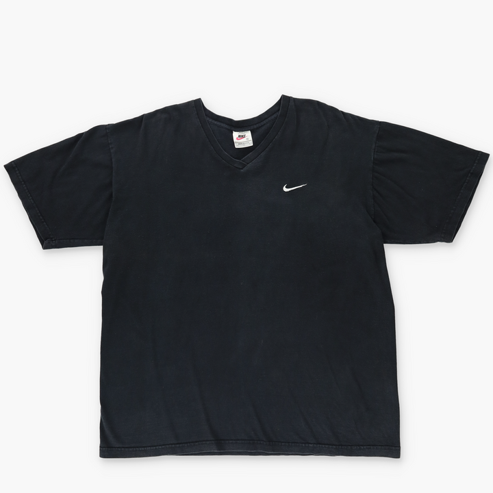 NIKE Embroidered Swoosh Logo V-neck T-Shirt (XL)