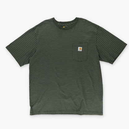 CARHARTT 'Original Fit' Striped Front Pocket T-Shirt (XL)