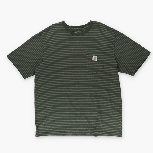 CARHARTT 'Original Fit' Striped Front Pocket T-Shirt (XL)