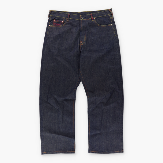 RMC RED MONKEY "Let It Bee!" Embroidered Y2K Jeans (40)