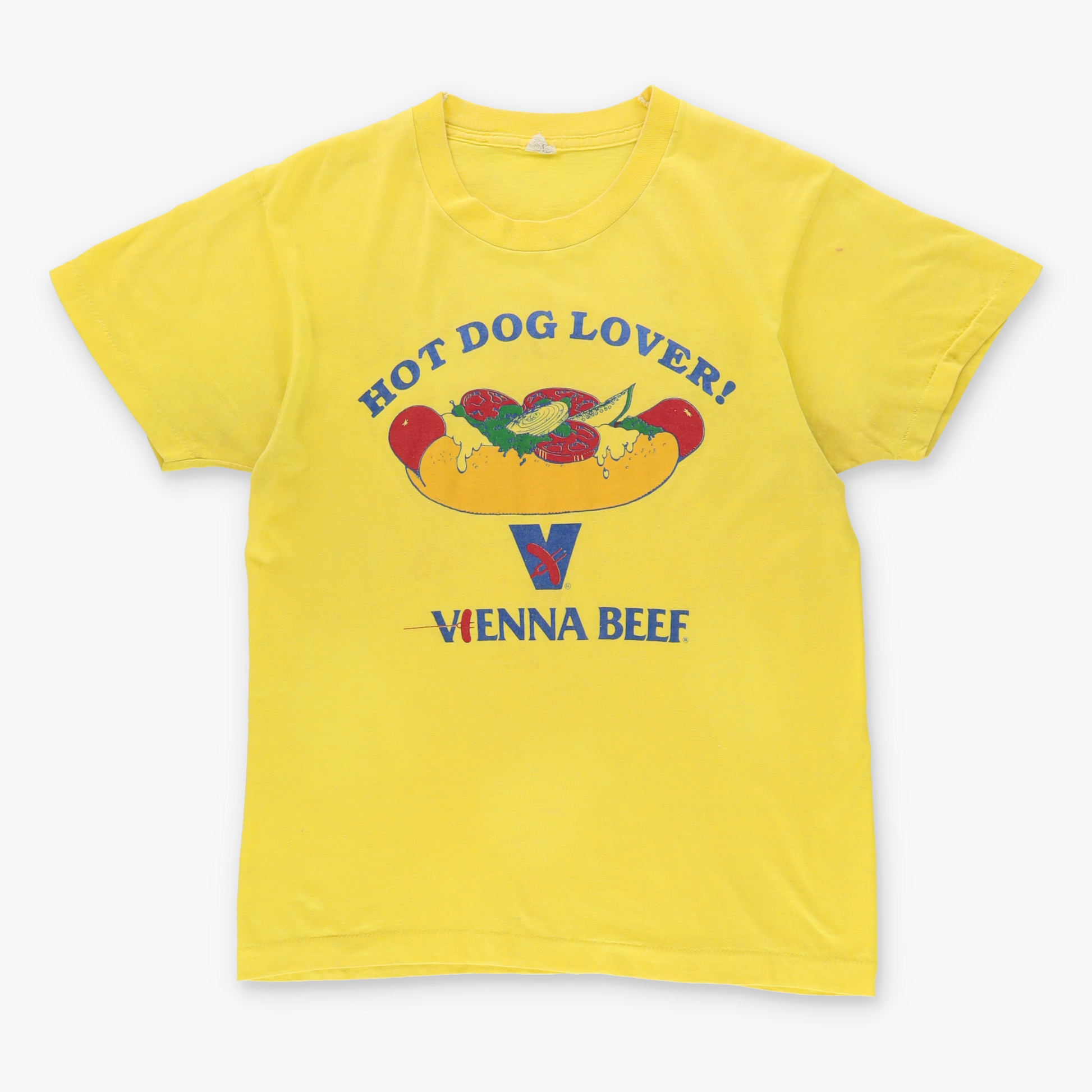 Vintage 'Hot Dog Lover' Vienna Beef Single Stitch Yellow T-Shirt (S) Vintage Sole Melbourne