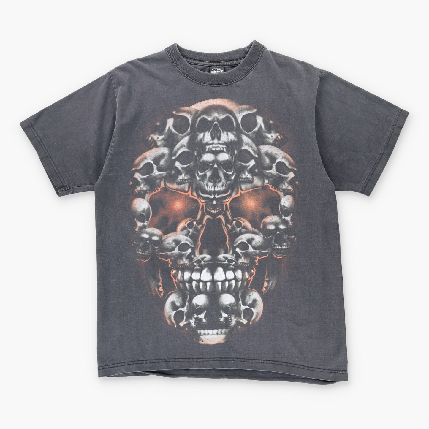 Vintage Glowing Skull Y2K Grunge Goth Faded T-Shirt (M-L) Vintage Sole Melbourne