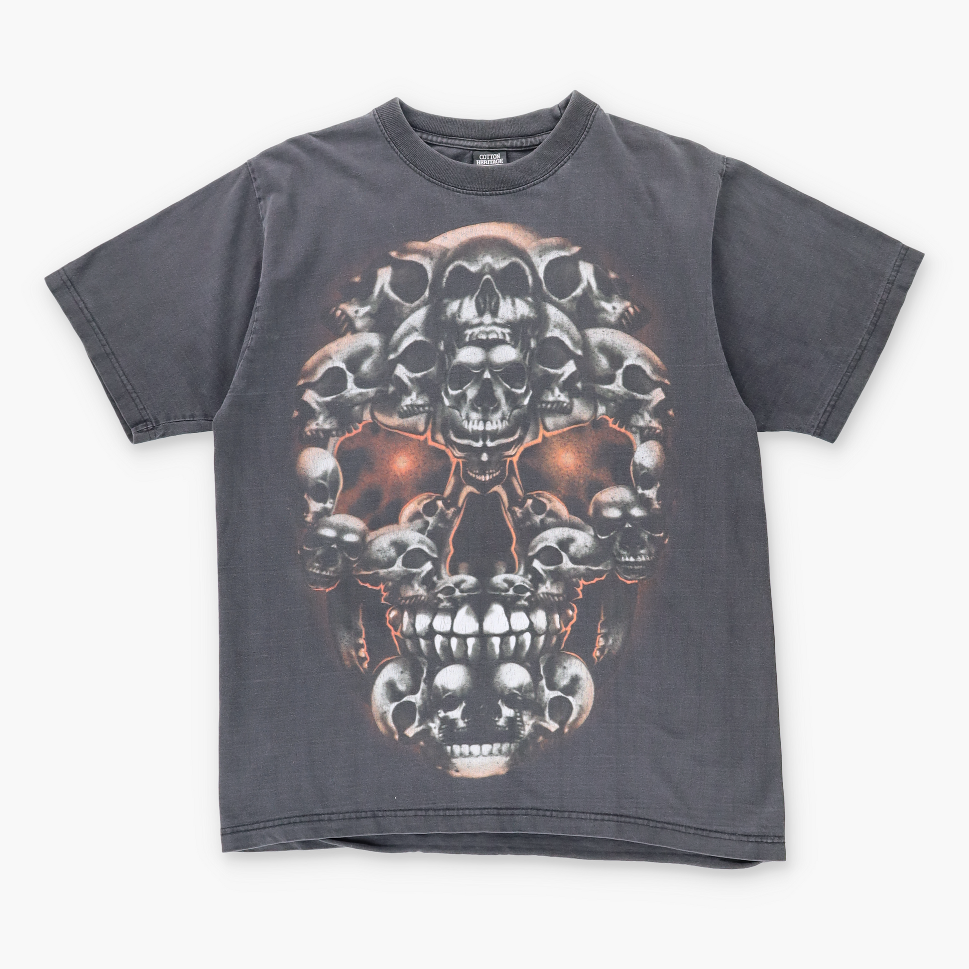Vintage Glowing Skull Y2K Grunge Goth Faded T-Shirt (M-L) Vintage Sole Melbourne