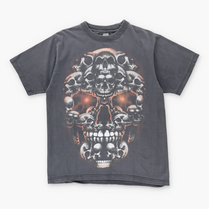 Vintage Glowing Skull Y2K Grunge Goth Faded T-Shirt (M-L) Vintage Sole Melbourne