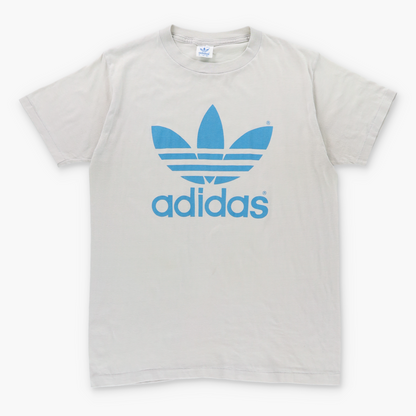 Vintage ADIDAS Trefoil Logo Front Back Single Stitch 50/50 T-Shirt (M-L) Vintage Sole Melbourne