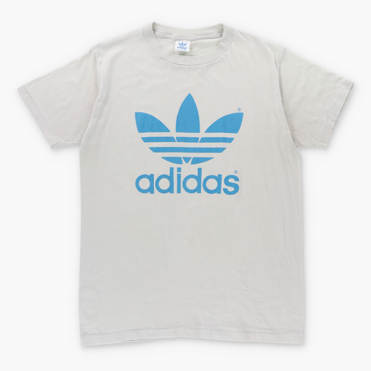 Vintage ADIDAS Trefoil Logo Front Back Single Stitch 50/50 T-Shirt (M-L) Vintage Sole Melbourne