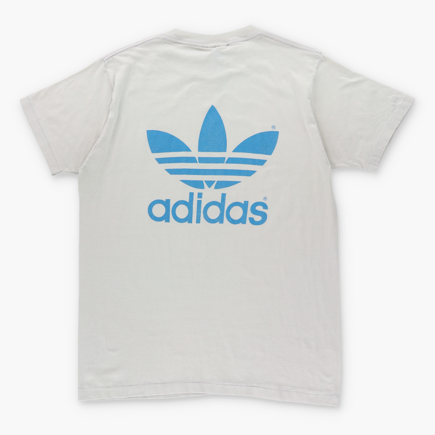 Vintage ADIDAS Trefoil Logo Front Back Single Stitch 50/50 T-Shirt (M-L) Vintage Sole Melbourne