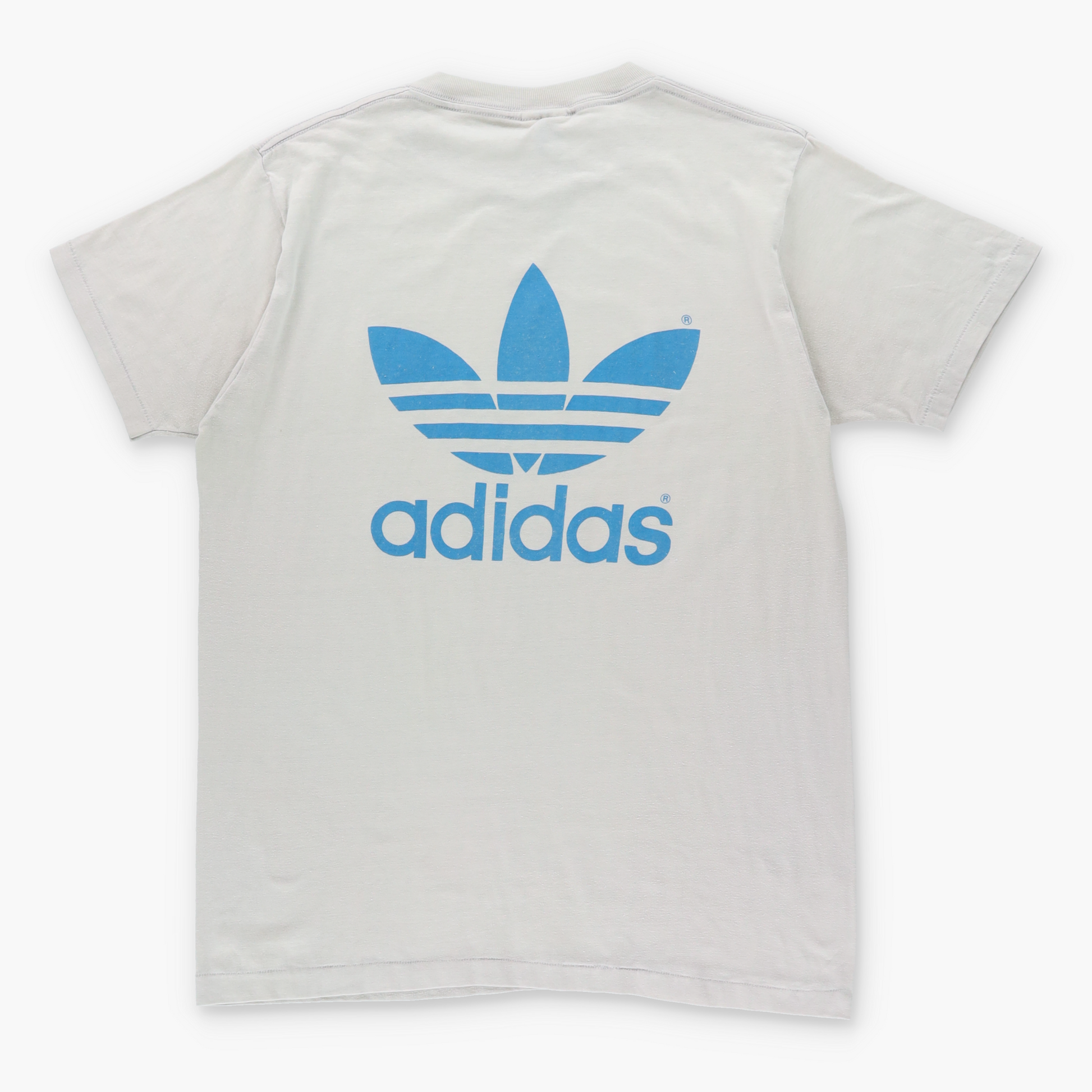 Vintage ADIDAS Trefoil Logo Front Back Single Stitch 50/50 T-Shirt (M-L) Vintage Sole Melbourne