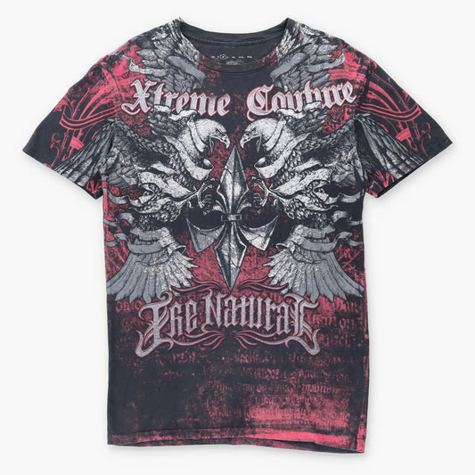 Vintage XTREME COUTURE Y2K Grunge Made in USA Black & Red T-Shirt (M)