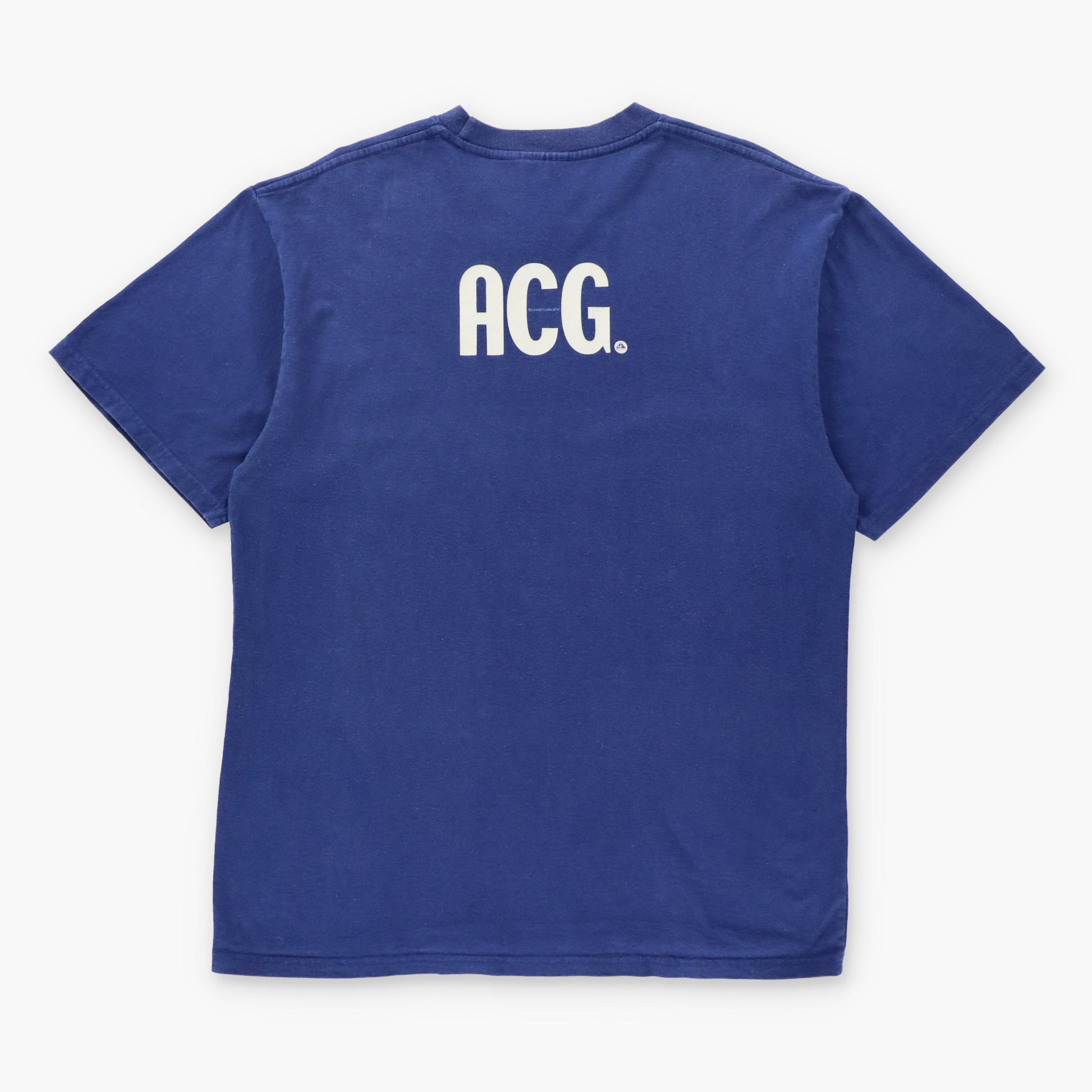 Vintage NIKE ACG "Eat Dirt" Fork Graphic Navy Blue T-Shirt (M) Vintage Sole Melbourne