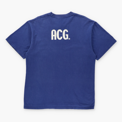 Vintage NIKE ACG "Eat Dirt" Fork Graphic Navy Blue T-Shirt (M) Vintage Sole Melbourne
