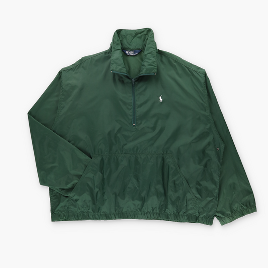 RALPH LAUREN POLO Green Korean Made 1/4 Zip Pop Over Windbreaker (XL-XXL)
