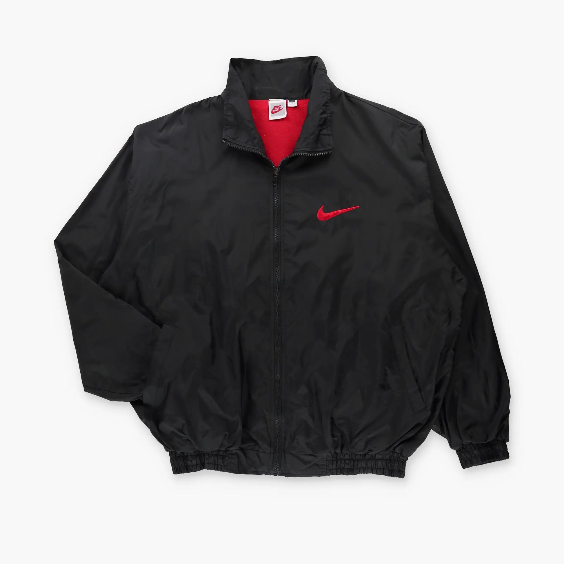 Nike 2025 Black And Red Windbreaker Nike BOOTLEG Nike Black Red