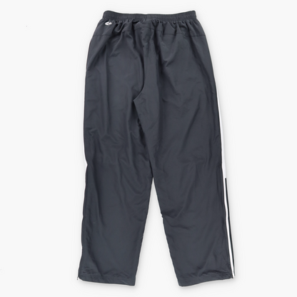 ADIDAS Black & White Embroidered Logo Mesh Lined 'Climaproof' Straight Leg Track Pants (M)