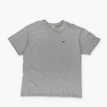 NIKE Grey & Black Small Embroidered Swoosh T-Shirt (XL)