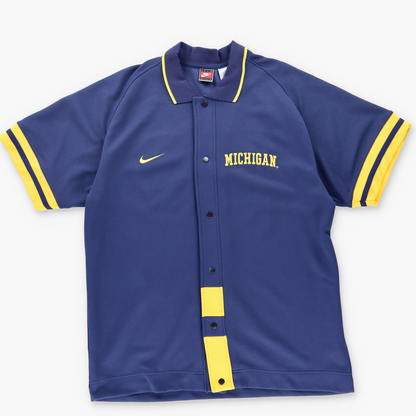 NIKE Michigan State University Vintage Embroidered Sports Polo Jersey (L)