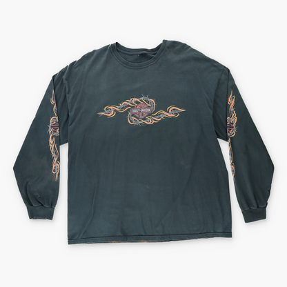 HARLEY DAVIDSON Folsom California Wire Flame Graphic Long Sleeve T-Shirt (XL)