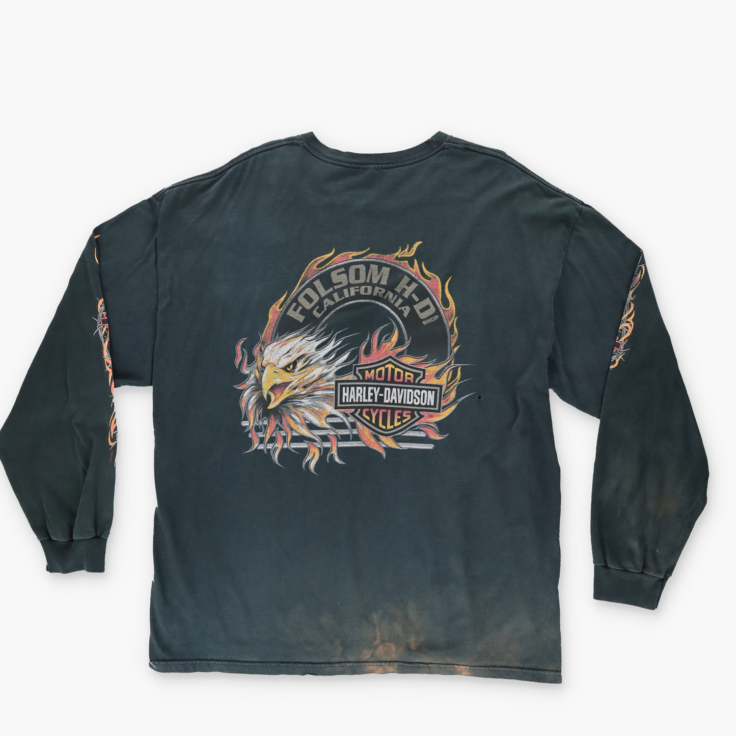 HARLEY DAVIDSON Folsom California Wire Flame Graphic Long Sleeve T-Shirt (XL)
