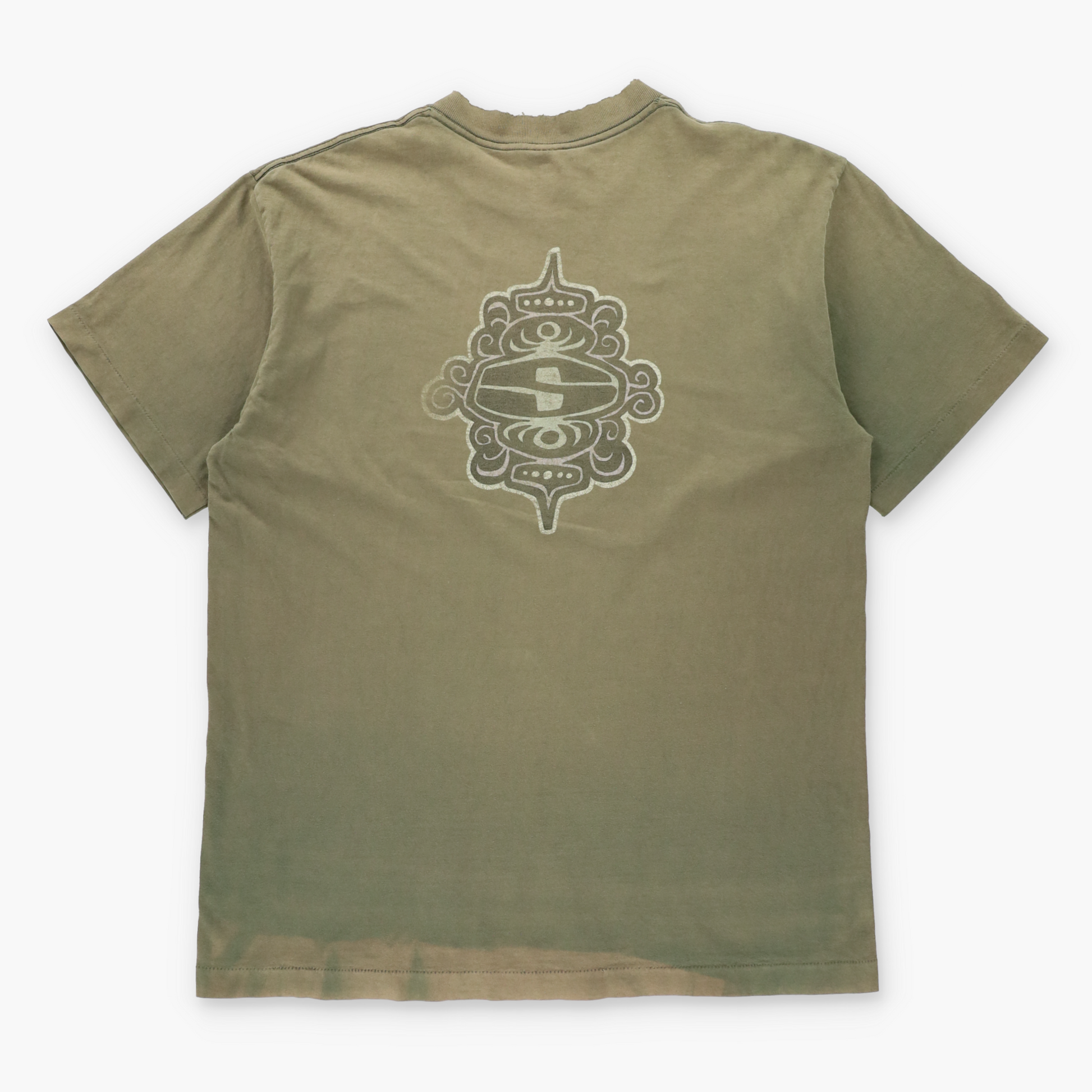Vintage STUSSY Single Stitch USA Made Distressed Olive Green Tee (XL TALL) ***COCO Vintage Sole Melbourne