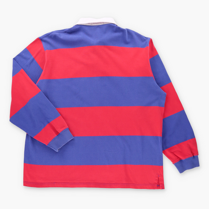 Vintage POLO RALPH LAUREN Embroidered Pony Logo Blue & Red Striped Rugby Jumper (XXL) ***COCO Vintage Sole Melbourne