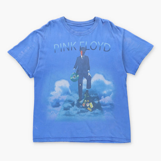 Vintage PINK FLOYD 'Wish You Were Here' Faceless Man Blue Music Band T-Shirt (L-XL)
