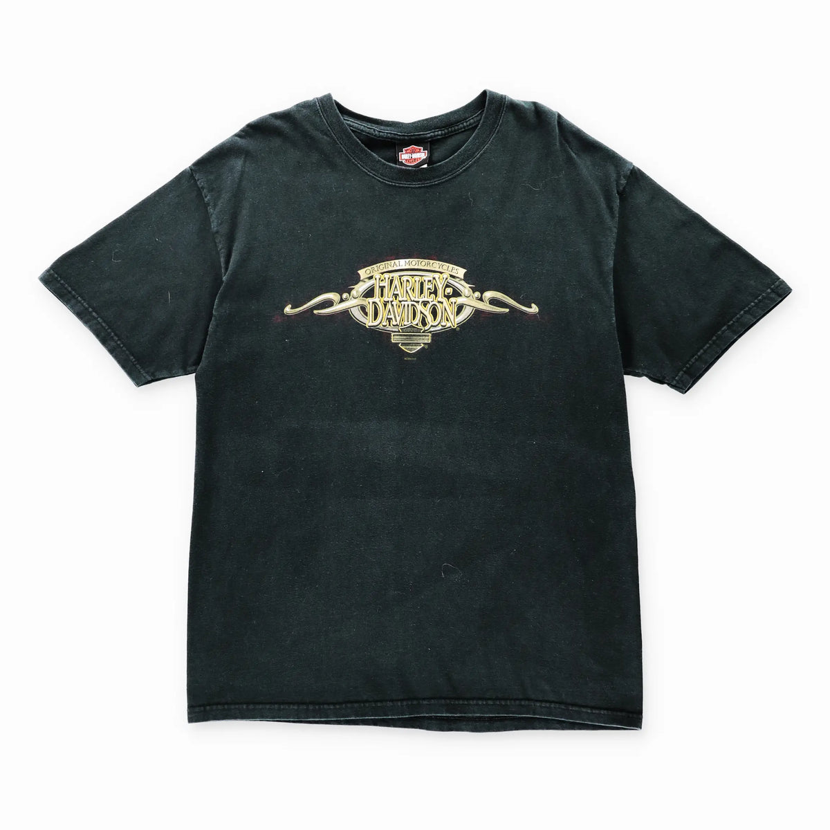 Vintage HARLEY DAVIDSON Y2K Virginia Beach 'Original Motorcycles' Black T-Shirt (XL)