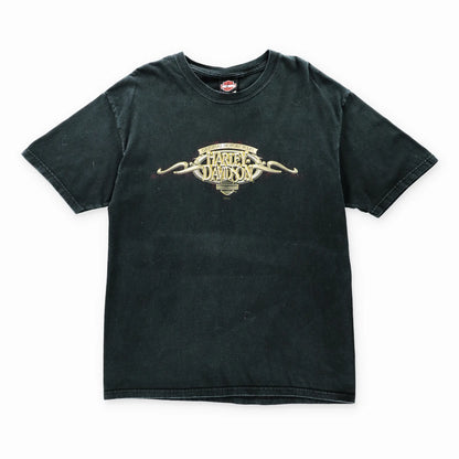 Vintage HARLEY DAVIDSON Y2K Virginia Beach 'Original Motorcycles' Black T-Shirt (XL)