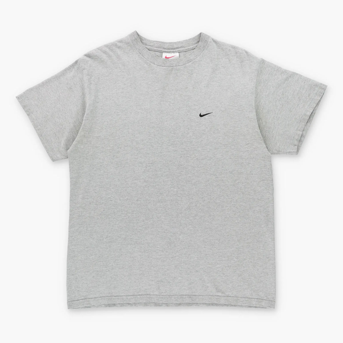 Vintage NIKE Embroidered Swoosh Logo USA Made Grey & Black T-Shirt (M)