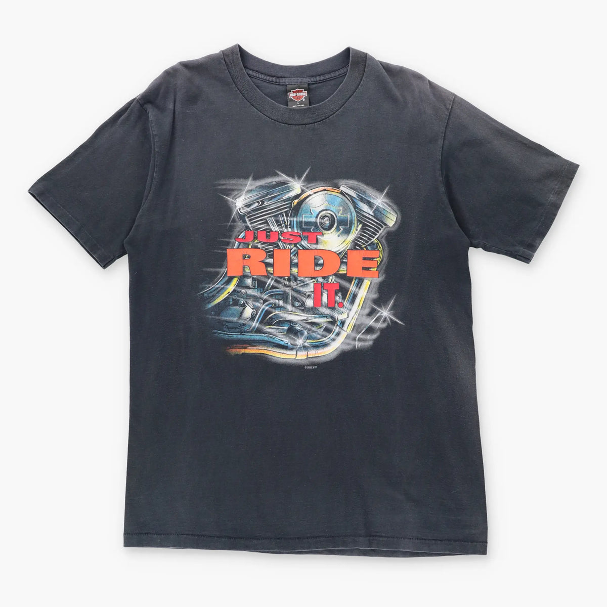 Vintage 1995 HARLEY DAVIDSON 'Just Ride It' Motorcycle T-Shirt (L-XL)