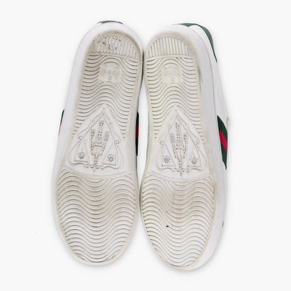 GUCCI Signature Red & Green Stripe Italian Made White 'Ace' Sneakers (40)