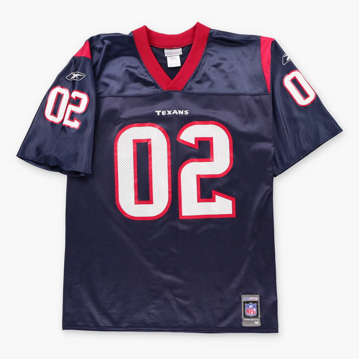 REEBOK Houston Texans NFL #02 Navy Blue American Football Jersey (M TALL)
