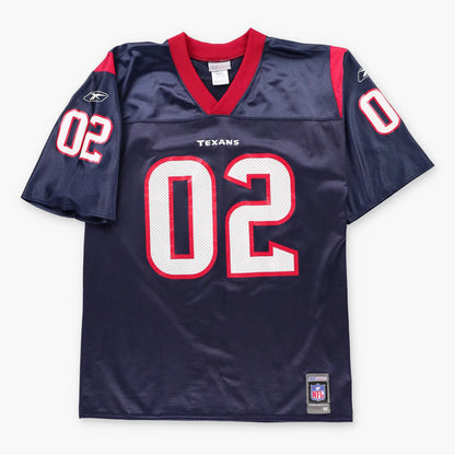 REEBOK Houston Texans NFL #02 Navy Blue American Football Jersey (M TALL)