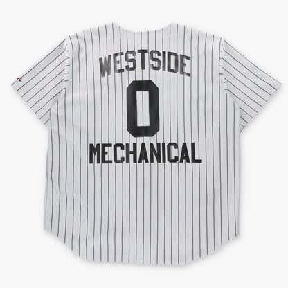Trojans #0 Westside Mechanical Grey Baseball Jersey (XXL)
