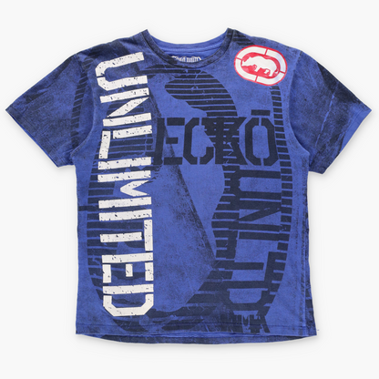 ECKO UNLIMITED All Over Print Graphic Blue MMA TShirt (M)