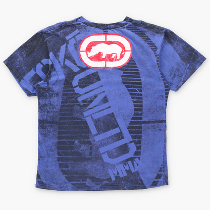ECKO UNLIMITED All Over Print Graphic Blue MMA TShirt (M)
