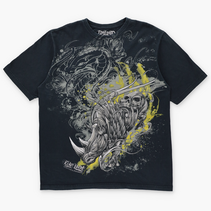 ECKO UNLTD "Demented & Deranged" Double Sided Black Y2K Style T-Shirt (XL-XXL)