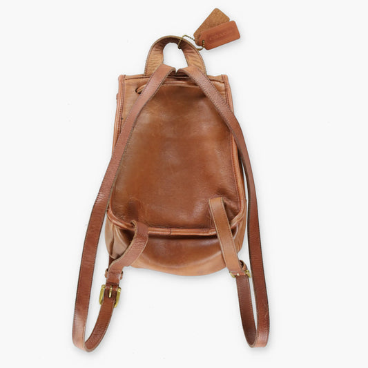 COACH 9960 'Daypack' Brown Leather Turnlock Backpack Bag - Vintage Sole Melbourne